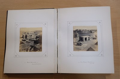 Lot 30 - Malta. An Album of 45 Mounted Photographic Views, 1863-1866