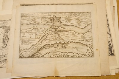 Lot 28 - Fortification and siege maps. A collection of approximately 70 maps, mostly 17th & 18th-century