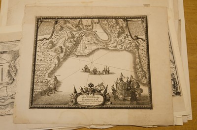 Lot 28 - Fortification and siege maps. A collection of approximately 70 maps, mostly 17th & 18th-century