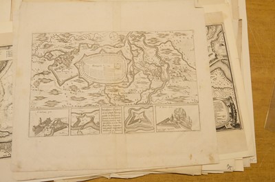 Lot 28 - Fortification and siege maps. A collection of approximately 70 maps, mostly 17th & 18th-century