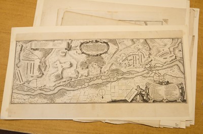 Lot 28 - Fortification and siege maps. A collection of approximately 70 maps, mostly 17th & 18th-century