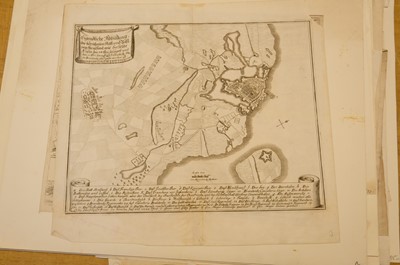 Lot 28 - Fortification and siege maps. A collection of approximately 70 maps, mostly 17th & 18th-century