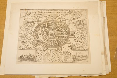 Lot 28 - Fortification and siege maps. A collection of approximately 70 maps, mostly 17th & 18th-century