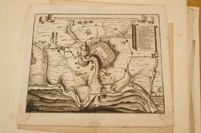 Lot 28 - Fortification and siege maps. A collection of approximately 70 maps, mostly 17th & 18th-century