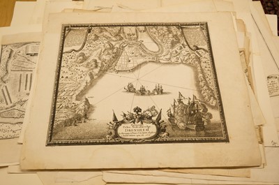 Lot 28 - Fortification and siege maps. A collection of approximately 70 maps, mostly 17th & 18th-century