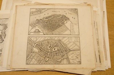 Lot 28 - Fortification and siege maps. A collection of approximately 70 maps, mostly 17th & 18th-century