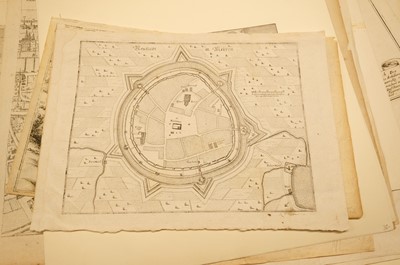 Lot 28 - Fortification and siege maps. A collection of approximately 70 maps, mostly 17th & 18th-century