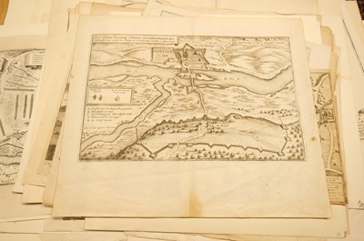 Lot 28 - Fortification and siege maps. A collection of approximately 70 maps, mostly 17th & 18th-century