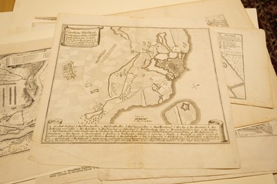 Lot 28 - Fortification and siege maps. A collection of approximately 70 maps, mostly 17th & 18th-century