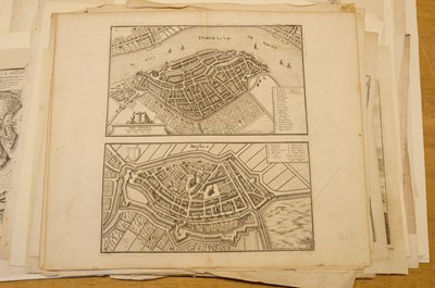 Lot 28 - Fortification and siege maps. A collection of approximately 70 maps, mostly 17th & 18th-century