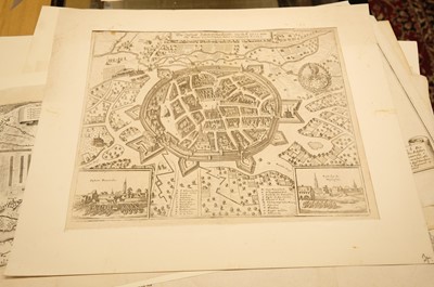 Lot 28 - Fortification and siege maps. A collection of approximately 70 maps, mostly 17th & 18th-century