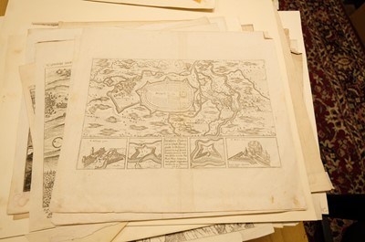 Lot 28 - Fortification and siege maps. A collection of approximately 70 maps, mostly 17th & 18th-century