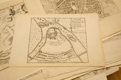 Lot 28 - Fortification and siege maps. A collection of approximately 70 maps, mostly 17th & 18th-century