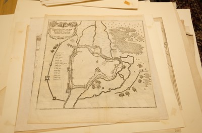 Lot 28 - Fortification and siege maps. A collection of approximately 70 maps, mostly 17th & 18th-century