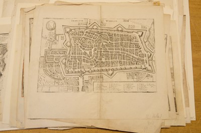 Lot 28 - Fortification and siege maps. A collection of approximately 70 maps, mostly 17th & 18th-century