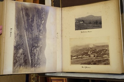 Lot 39 - Photograph Albums. A group of 12 albums containing British and European scenes and views, c. 1880s