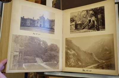 Lot 39 - Photograph Albums. A group of 12 albums containing British and European scenes and views, c. 1880s