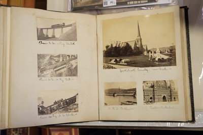 Lot 39 - Photograph Albums. A group of 12 albums containing British and European scenes and views, c. 1880s