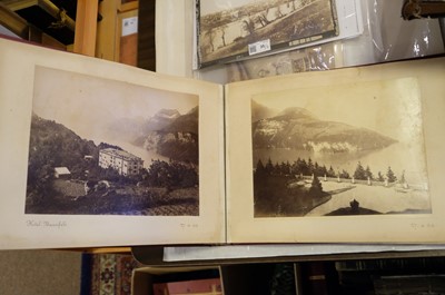 Lot 39 - Photograph Albums. A group of 12 albums containing British and European scenes and views, c. 1880s