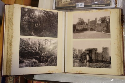 Lot 39 - Photograph Albums. A group of 12 albums containing British and European scenes and views, c. 1880s
