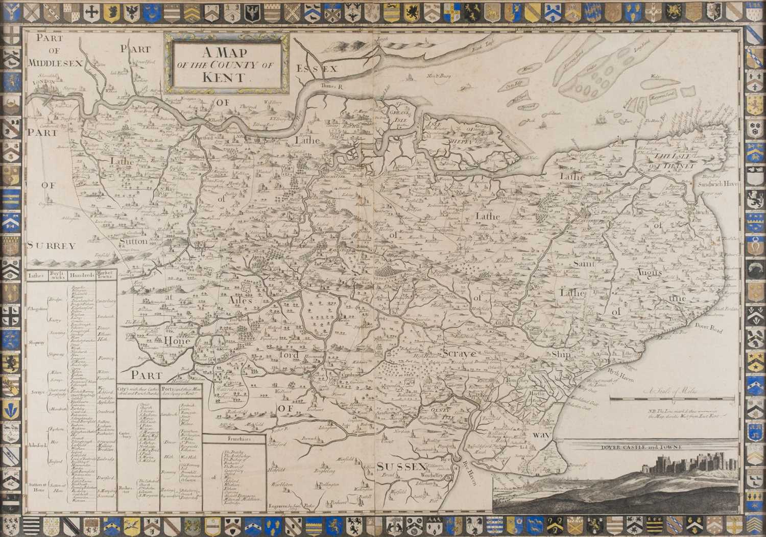 Lot 42 - Kent. Harris (John), A Map of the County of Kent [1719]