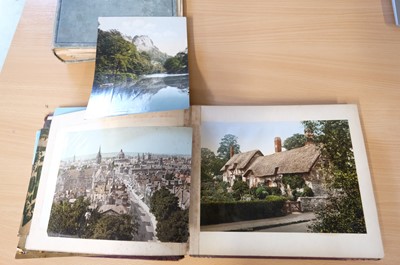 Lot 38 - Photochromes. A pair of albums containing 55 mounted and loose photochrome photographs, c. 1900