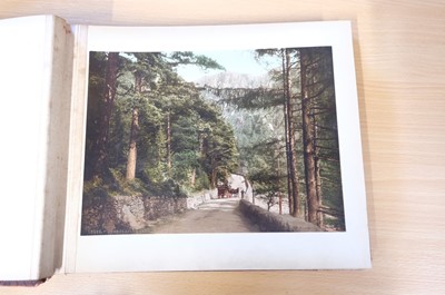 Lot 38 - Photochromes. A pair of albums containing 55 mounted and loose photochrome photographs, c. 1900
