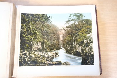 Lot 38 - Photochromes. A pair of albums containing 55 mounted and loose photochrome photographs, c. 1900