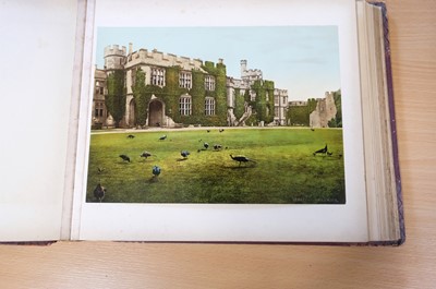 Lot 38 - Photochromes. A pair of albums containing 55 mounted and loose photochrome photographs, c. 1900