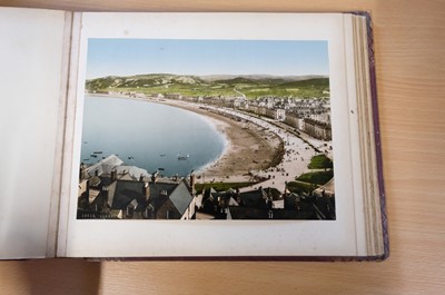 Lot 38 - Photochromes. A pair of albums containing 55 mounted and loose photochrome photographs, c. 1900