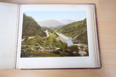 Lot 38 - Photochromes. A pair of albums containing 55 mounted and loose photochrome photographs, c. 1900