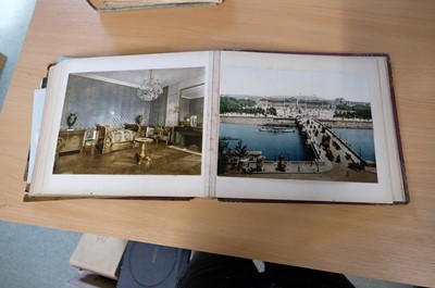 Lot 38 - Photochromes. A pair of albums containing 55 mounted and loose photochrome photographs, c. 1900