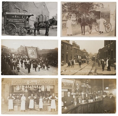Lot 195 - Social History Postcards. A group of 76 vintage postcards of social history, pre-1920
