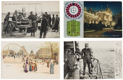 Lot 183 - France Postcards. A group of 60 vintage postcards of France, pre-1920