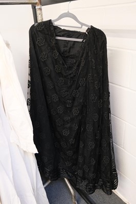 Lot 296 - Clothing. A long silk dress, circa 1910, & other late 19th/early 20th century clothing