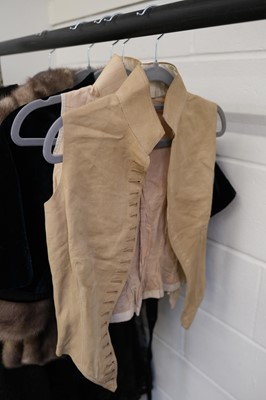 Lot 296 - Clothing. A long silk dress, circa 1910, & other late 19th/early 20th century clothing