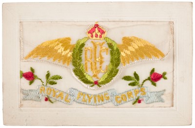 Lot 202 - WWI Silk Postcards. Album containing 150 silk postcards, 1914-1918