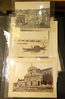 Lot 23 - Italy. A group of approximately 80 photographs of Italy, mostly c. 1870/1880s