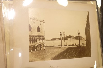 Lot 23 - Italy. A group of approximately 80 photographs of Italy, mostly c. 1870/1880s