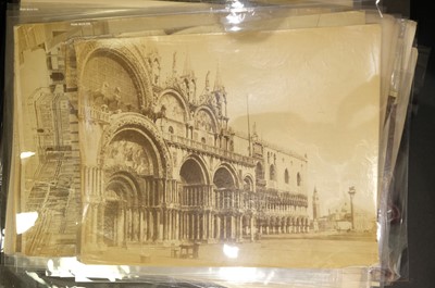 Lot 23 - Italy. A group of approximately 80 photographs of Italy, mostly c. 1870/1880s