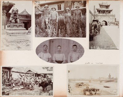 Lot 6 - China, India, Malta. Album compiled by Private W. Golding, 7th Hussars, 1910-15