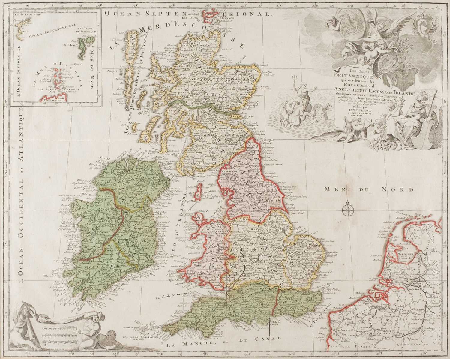 Lot 48 - Maps, prints & atlases. A mixed collection of approximately 40 items, 17th - 20th century