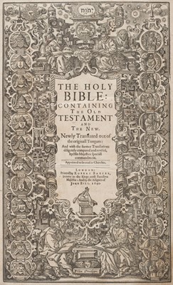 Lot 212 - Bible [English]. The Holy Bible: containing the Old Testament and the New, 1640
