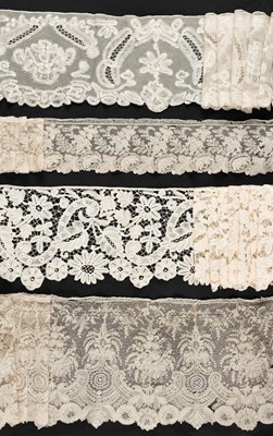 Lot 334 - Milanese Lace. A length of lace, Italy, 19th century, & others