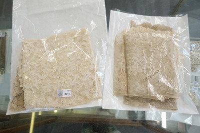 Lot 334 - Milanese Lace. A length of lace, Italy, 19th century, & others