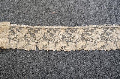 Lot 334 - Milanese Lace. A length of lace, Italy, 19th century, & others