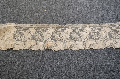 Lot 334 - Milanese Lace. A length of lace, Italy, 19th century, & others