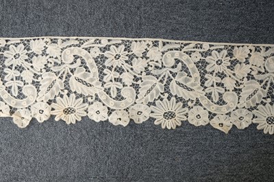 Lot 334 - Milanese Lace. A length of lace, Italy, 19th century, & others