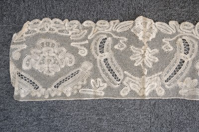 Lot 334 - Milanese Lace. A length of lace, Italy, 19th century, & others