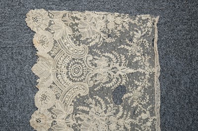 Lot 334 - Milanese Lace. A length of lace, Italy, 19th century, & others